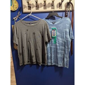 🥚3/30 Set of Sz XL Splendid Tees - Camo & Stars (1 NWT)